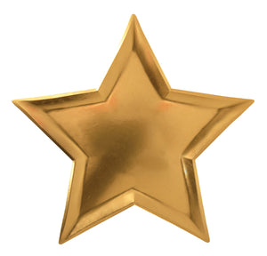 arany csillag alakú papírtányér