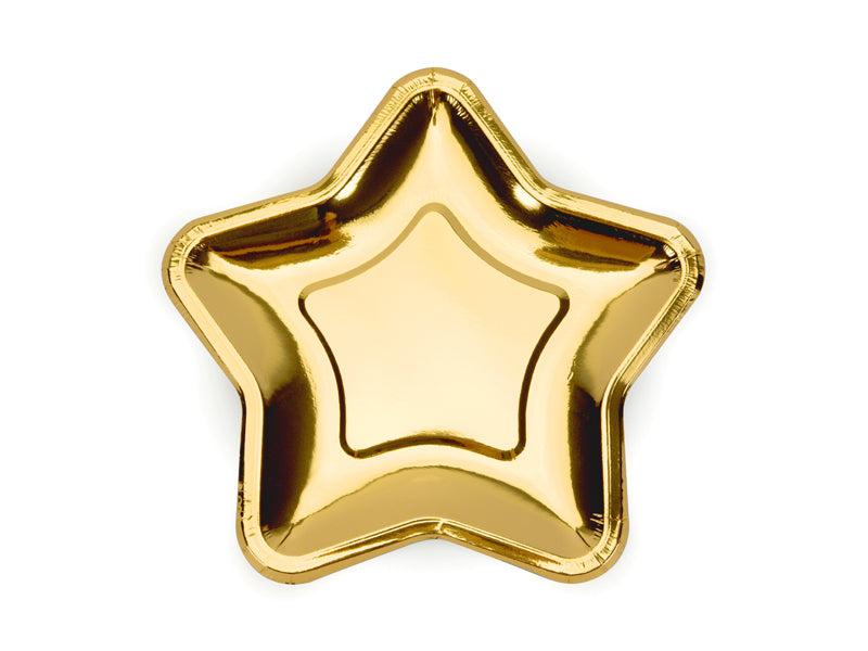 arany csillag alakú papírtányér
