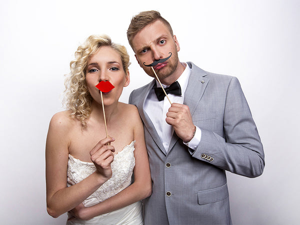 Esküvői fotó kellék - piros száj